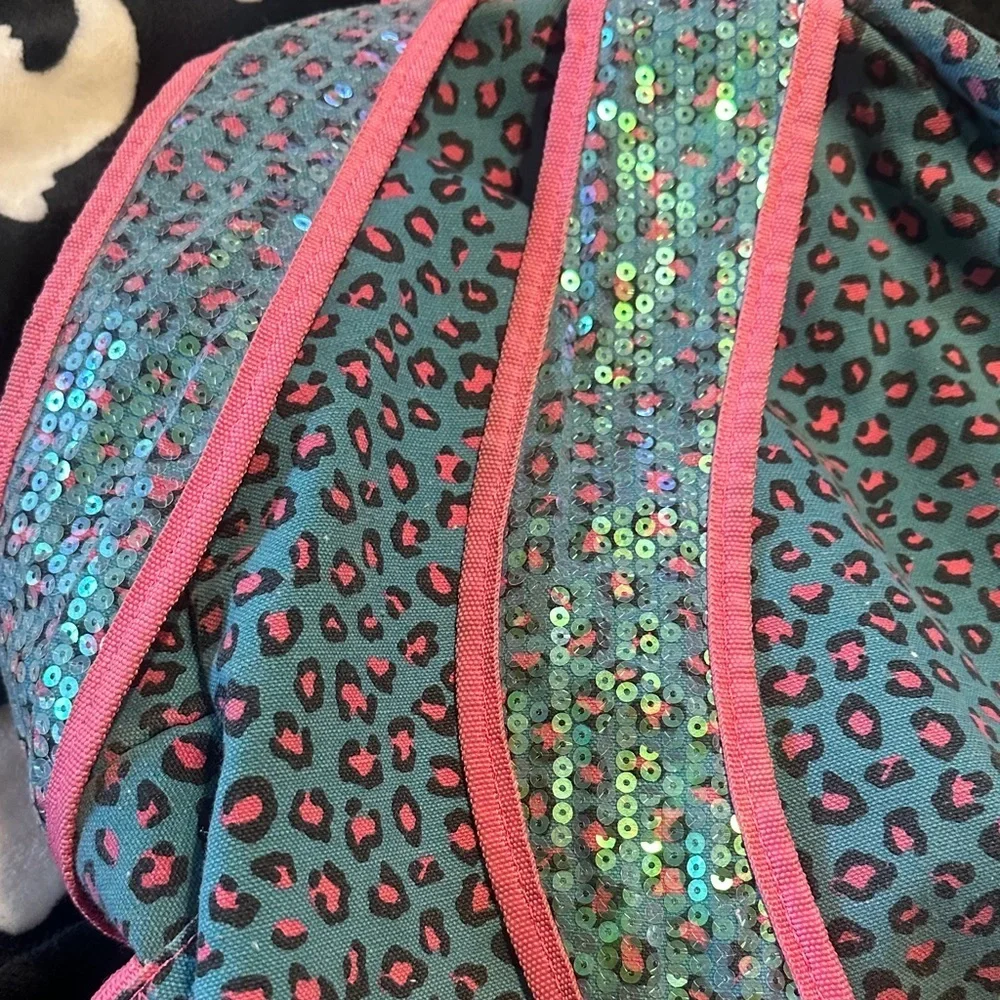 Sequin Leopard Print Backpack